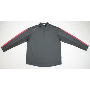 Nike Shirt Mens Large Black 1/4 Zip Stretch Dri Fit Long Sleeve Performance Mock